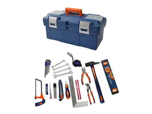 Boîte à outils de mécanicien 40 pièces DEXTER pour le stockage et déplacements