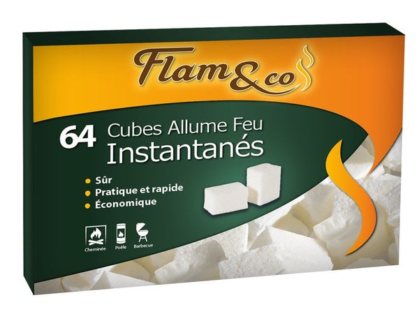Lot de 64 cubes d'allumage instantanés