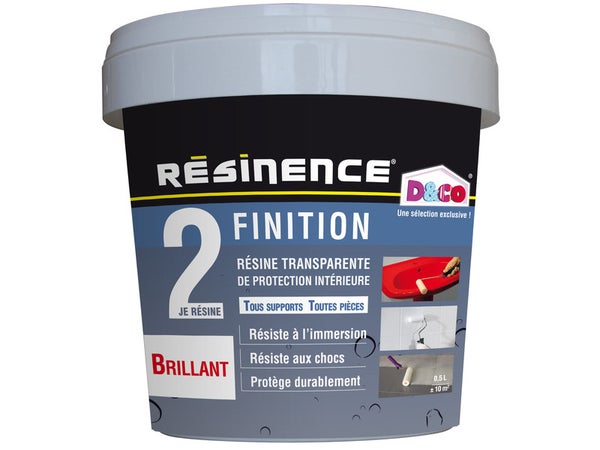 Résine de finition carrelage mural protecteur RESINENCE, incolore brillant, 0.5 l l