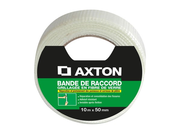 Bande À Joint Fibre De Verre Axton, L.10 M X L.50 Mm