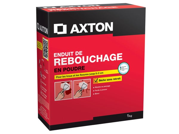 Enduit De Rebouchage Axton 1 Kg En Poudre, Pour Plaque De Plâtre