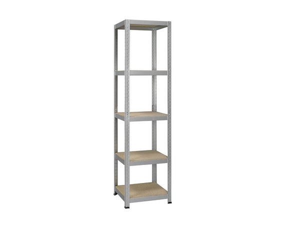 Etagère métal Strong Cube galvanisé, 5 tablettes l.45 x H.176 x P.45 cm