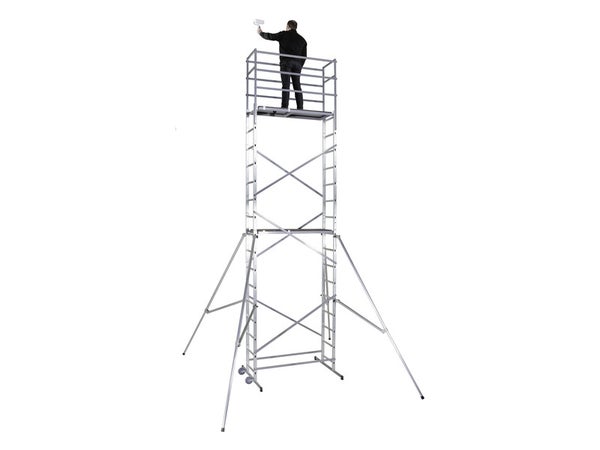 Echafaudage Aluminium Hobbystep H7 Hailo Hauteur De Travail 6.45 M
