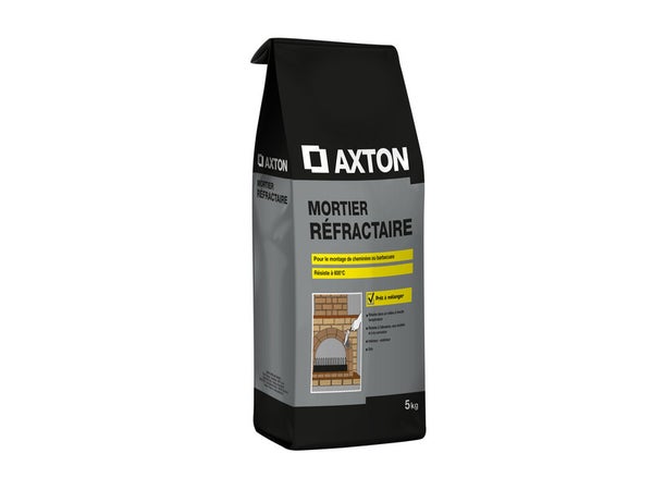 Mortier Réfractaire Poudre Gris Axton, 5 Kg