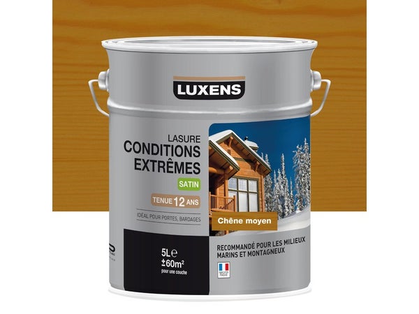 Lasure Luxens Conditions Extrêmes 5 L, Chêne Moyen