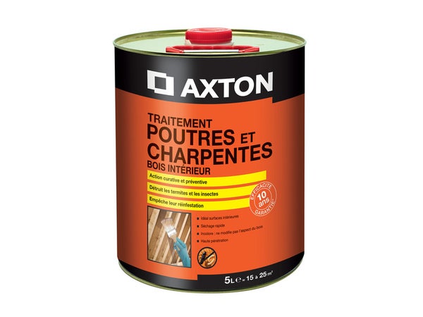 Traitement Du Bois Poutre Et Charpente Axton 10 Ans, 5 L