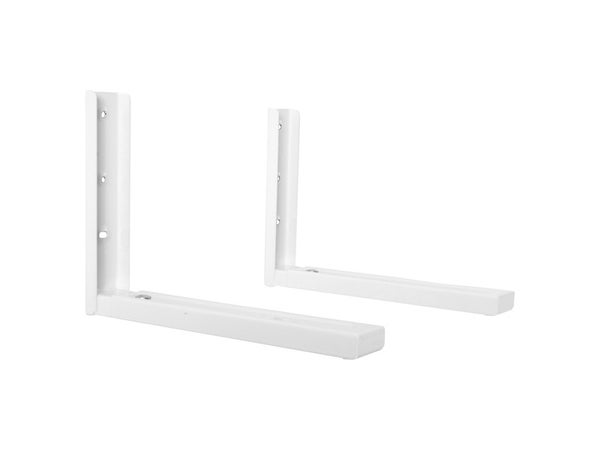 Lot De 2 Équerres Acier Epoxy Blanc, H.13.2 X P.48 Cm