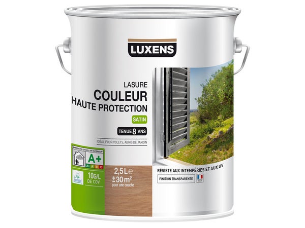 Lasure Luxens Haute Protection 8 Ans Gris Satiné 2.5 L