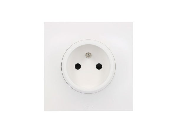 Prise Avec Terre Neptune, Blanc, Legrand