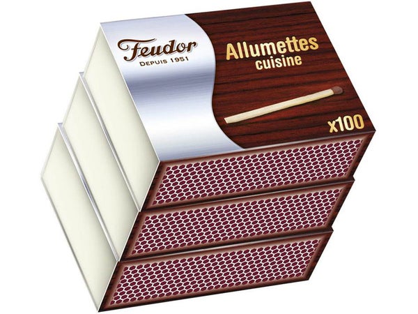 Pack de 3 boîtes d'allumettes FEUDOR
