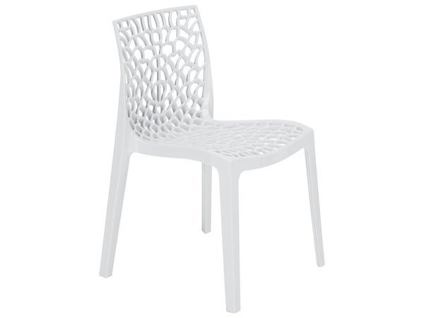 Chaise de jardin Grafik en polypropylène blanc