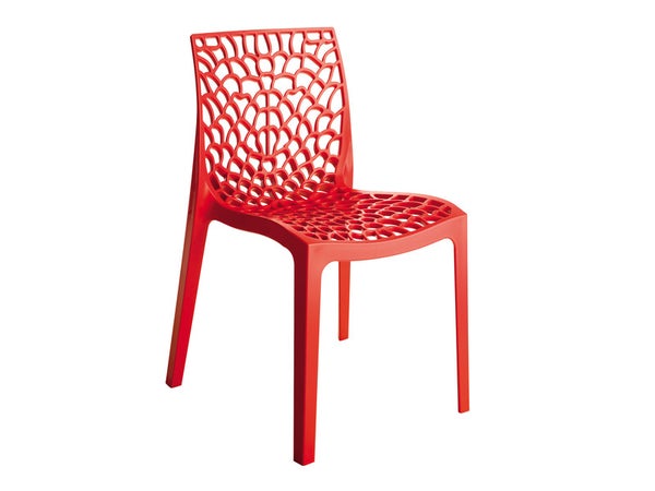 Chaise de jardin TELEHIT GARDEN Grafik en résine rouge