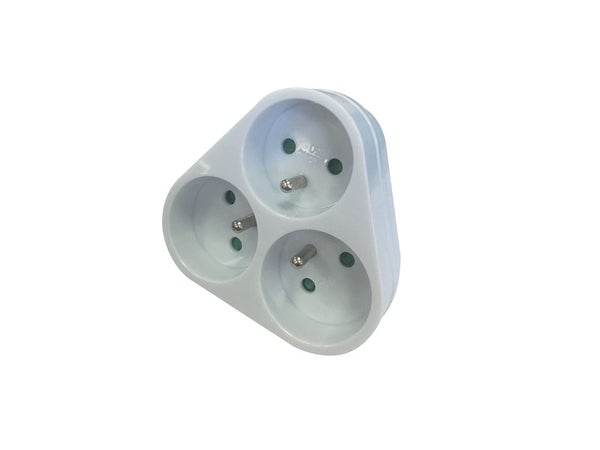 Triplite Murale, 3 Prises Blanc