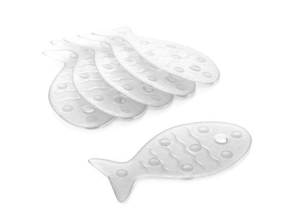 Pastilles Antidérapantes Transparent Pour Baignoire / Douche, Fish