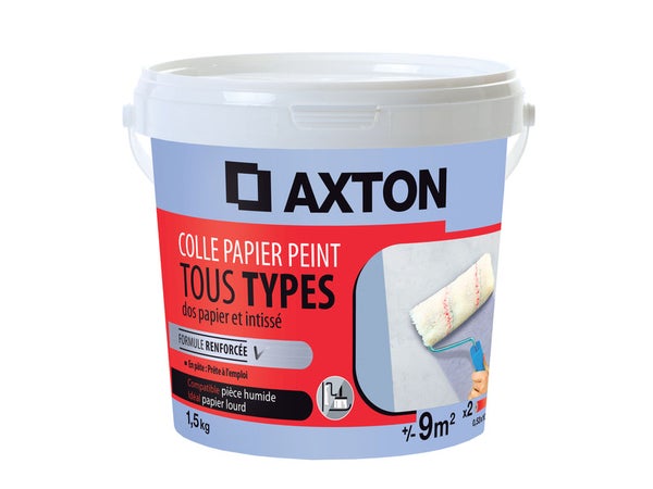 Colle pâte tous papiers peints AXTON, 1.5 kg