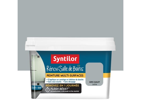 Peinture Salle De Bains Carrelage Et Meuble Rénov'Salle De Bains Syntilor Gris G 0.5L