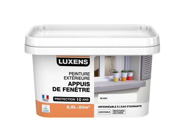 Peinture Appui De Fenêtre Luxens, Blanc , 2.5 L