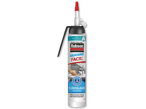 Mastic D'Étanchéité Cuisine&Bain Rubson Juste Dose Silicone Blanc 200Ml