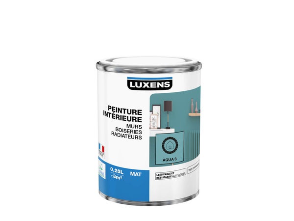 Peinture Interieure Bleu Aqua 3 Luxens Mat 0.250L