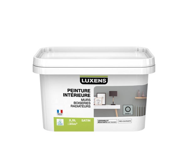 Peinture Mur, Boiserie, Radiateur Toutes Pièces Multisupports Luxens, Granit 4, 