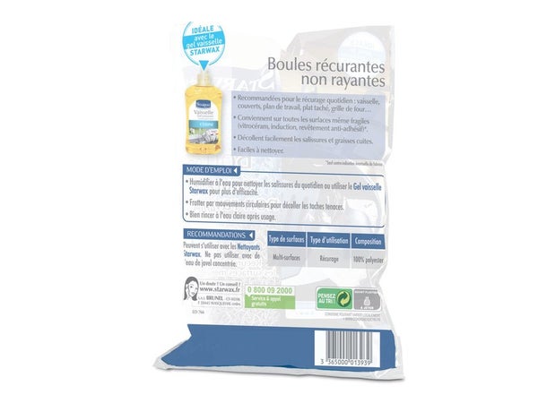 Lot De 2 Éponges À Récurer Fibre Starwax Non Rayantes