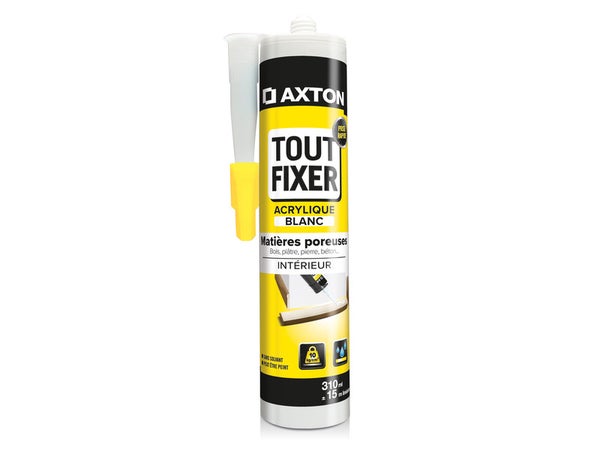 Colle Mastic Tout Fixer Au Mur Blanche Axton, 310 Ml