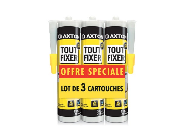 Tout Fixer Axton Tout Fixer Au Mur, 3X310 Ml Blanc