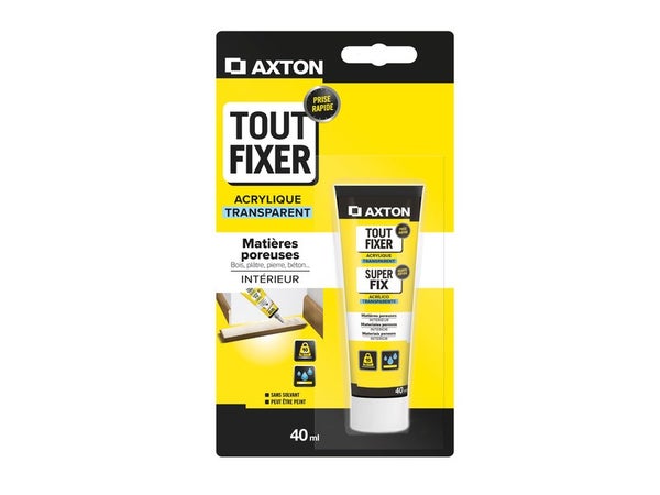 Colle Mastic Tout Fixer Au Mur Axton, 40Ml
