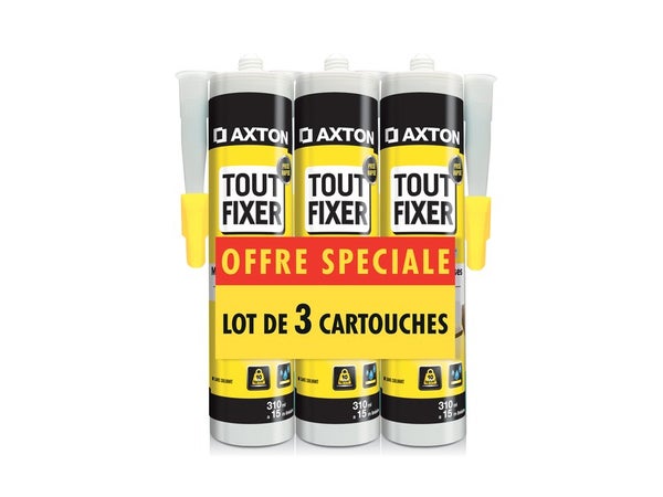 Colle Multi Usage Montage Acryl Transparent 3X310Ml Axton