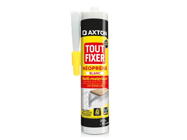 Colle Néoprène Mastic Tout Fixer Néoprène Axton, 310 Ml