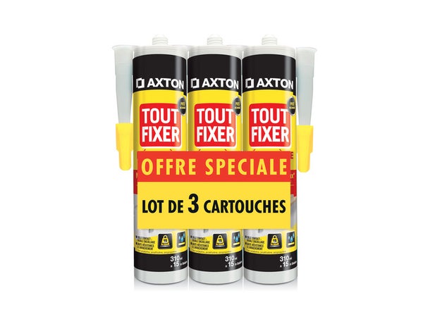Tout Fixer Axton Tout Fixer, 3 X 310 Ml Blanc