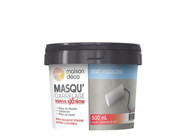 Vernis Masqu'Carrelage Et Mur Maison Deco, Incolore, 0.5 L