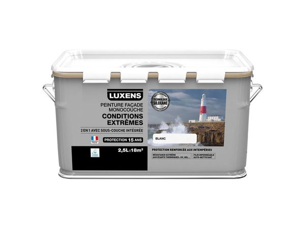 Peinture Façade Conditions Extrêmes Luxens, Blanc, 2.5 L