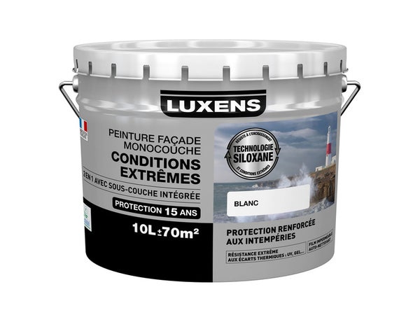 Peinture façade Conditions extrêmes LUXENS, blanc, 10 l