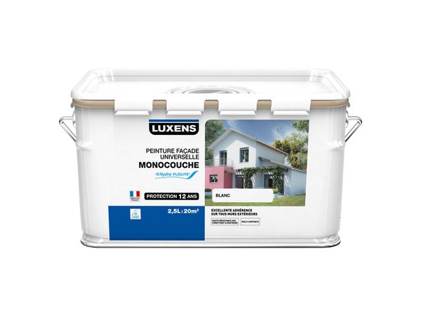Peinture Façade Universelle Luxens, Blanc, 2.5 L