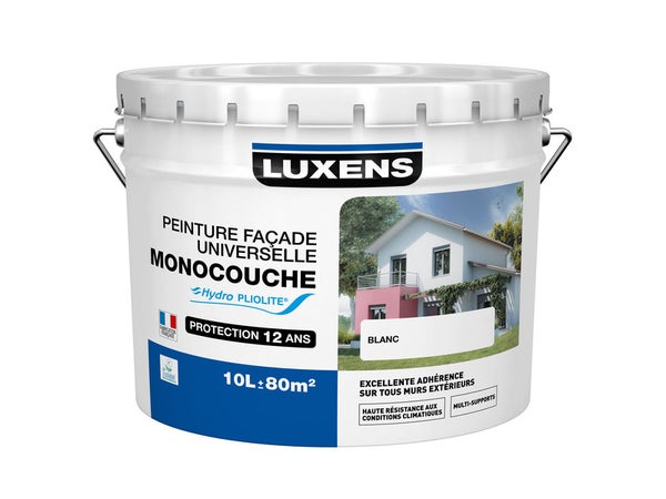 Peinture Façade Universelle Luxens, Blanc, 10 L