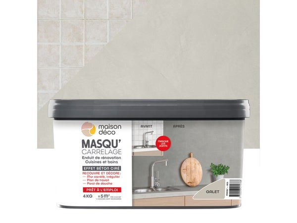 Enduit Masqu'Carrelage Et Mur Maison Deco, Galet, 4 Kg