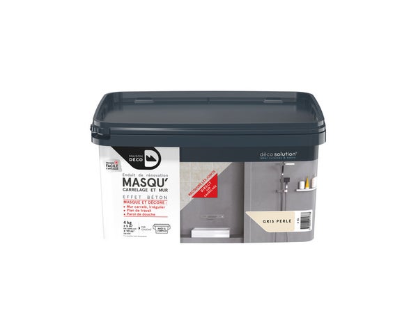 Enduit Masqu'Carrelage Et Mur Maison Deco, Gris Perle, 4 Kg