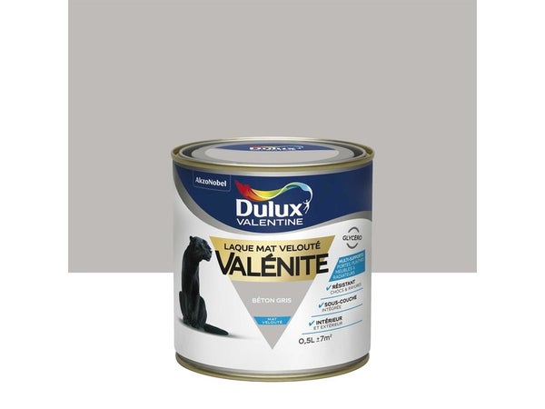 Peinture laque boiserie Valénite DULUX VALENTINE bleu gris mat 0.5 l