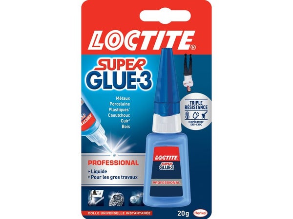 Colle Glue Liquide Super Glue 3 Pro Loctite, 20 G