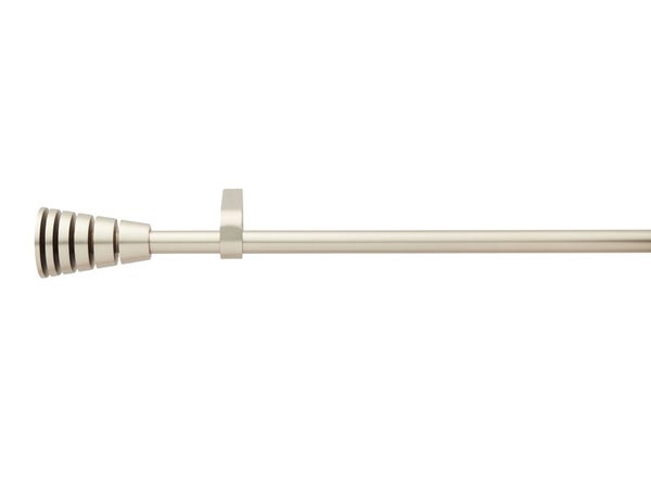 Kit de tringle à rideau comete pomo diamètre 16/19 mm acier mat 120 à 210 cm