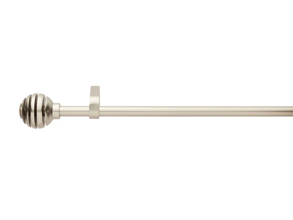 Kit de tringle à rideau Comete Boule diam. 16/19 mm acier mat 120 à 210 cm