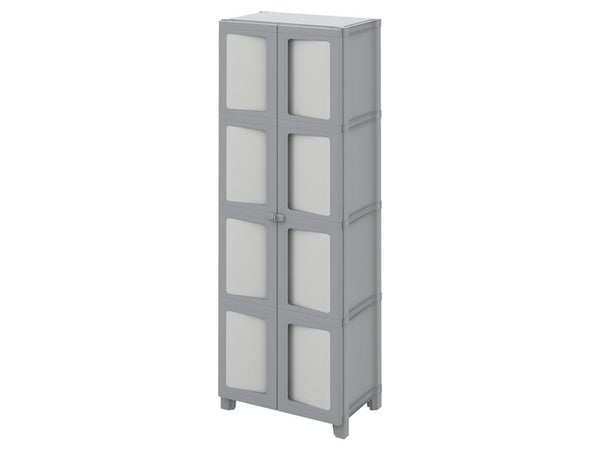Armoire haute résine 3 tablettes SPACEO MODULIZE, l. 65 x H. 180 x P. 41.85 cm