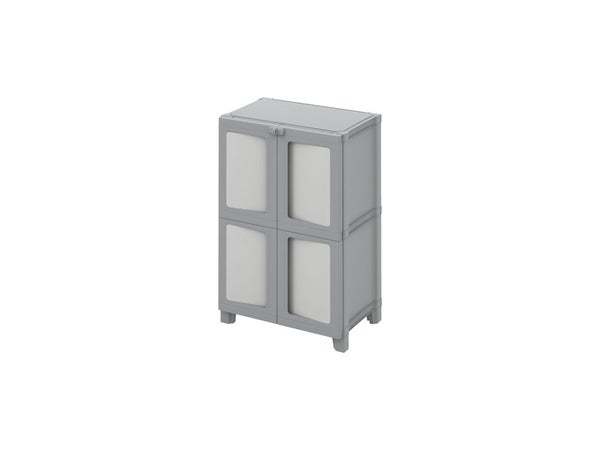 Armoire basse plastique 1 étagère SPACEO MODULIZE, L. 65 X H. 95 X P. 40 cm