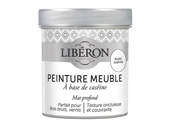 Peinture Meuble Et Boiserie Caséine Liberon Blanc Albâtre Mat 0.5 L
