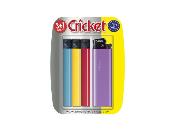 Blister de 4 briquets CRICKET