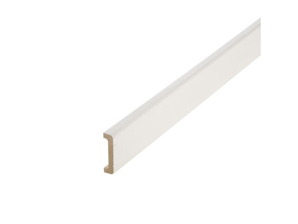 Nez De Cloison Médium (Mdf) Pour Cloison De 50 Mm Blanc, 11 X 53 Mm, L. 2.5 M