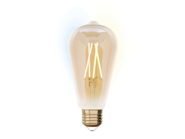 Ampoule Led intelligente edison ambre E27 806LM variation blanc+intensité, IDUAL