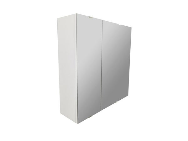 Armoire de toilette l.58 cm H.58 cm P.13.2 cm, blanc, SENSEA Essential