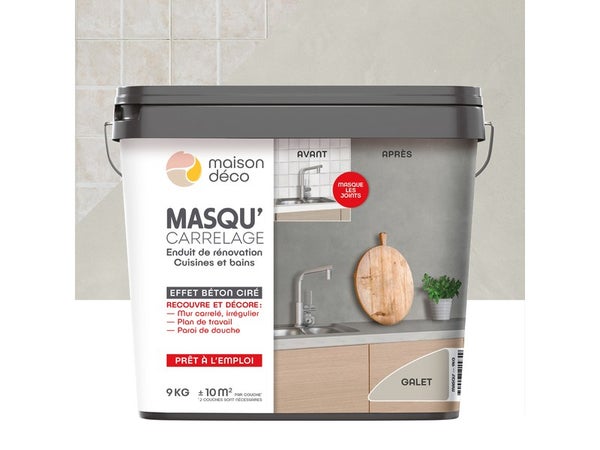 Enduit Masqu'Carrelage Et Mur Maison Deco, Galet, 9 Kg